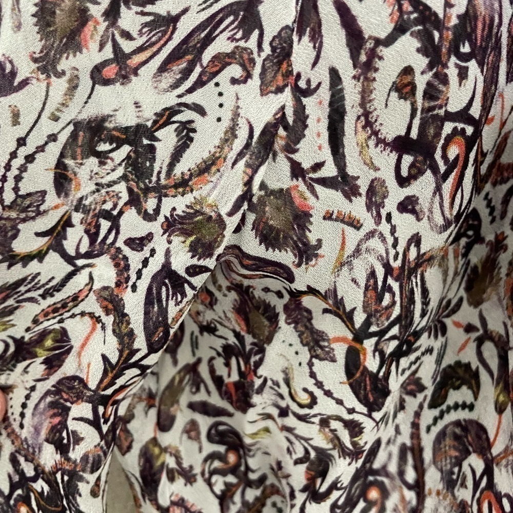 IRO Ruffle Paisley Blouse 36/Small - Picture 7 of 7